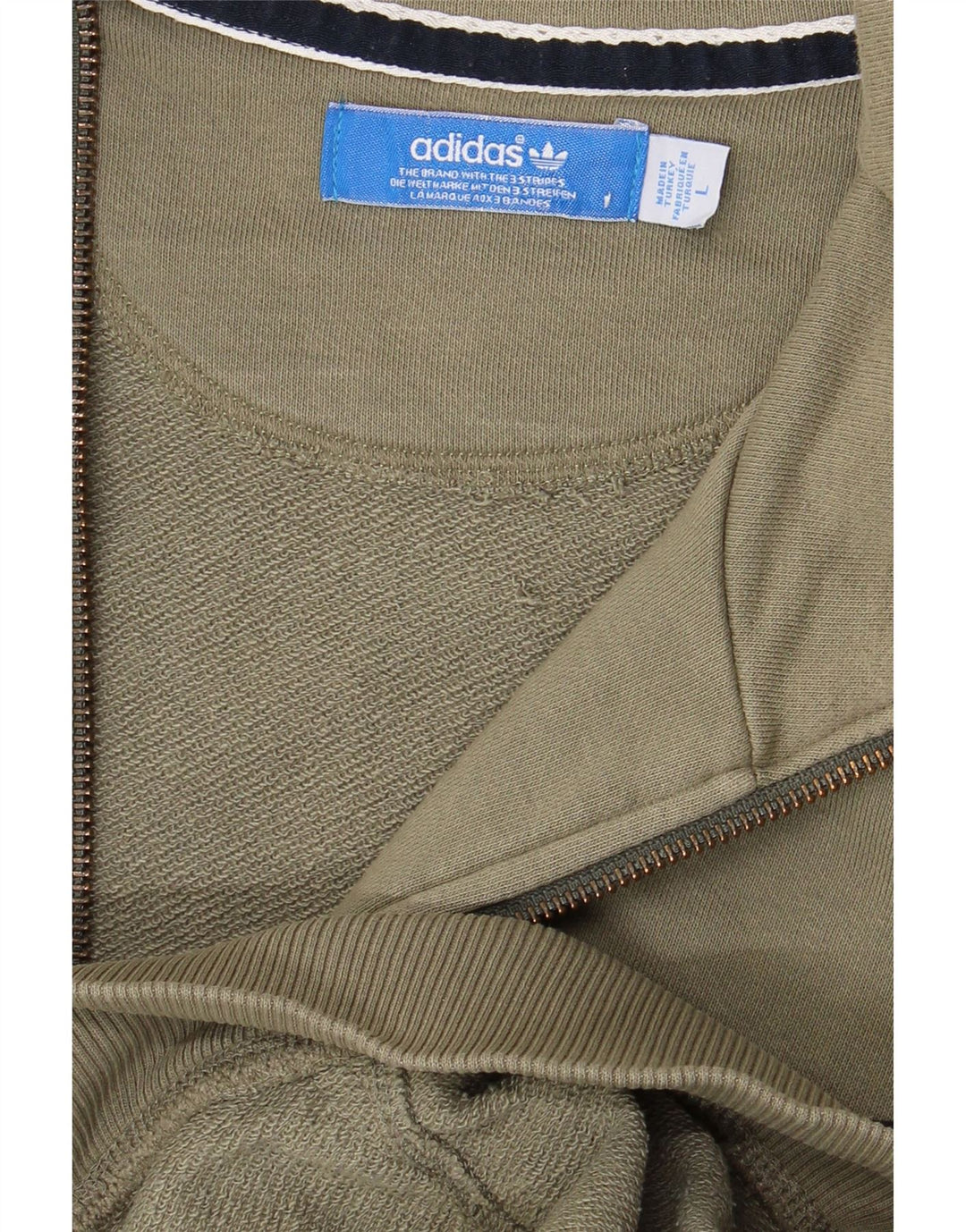 ADIDAS Damen Grafik-Trainingsanzug-Top-Jacke, UK 16, Größe L, Khaki