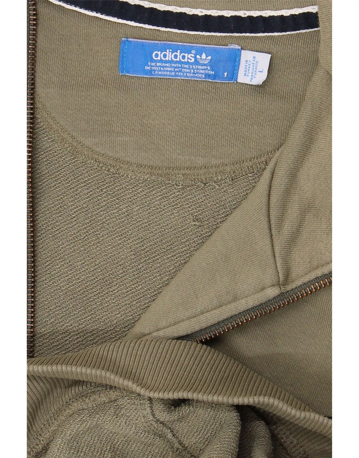 ADIDAS Damen Grafik-Trainingsanzug-Top-Jacke, UK 16, Größe L, Khaki