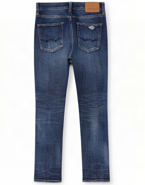 American Eagle Mens Distressed Slim Jeans W30 L32 Blue Cotton