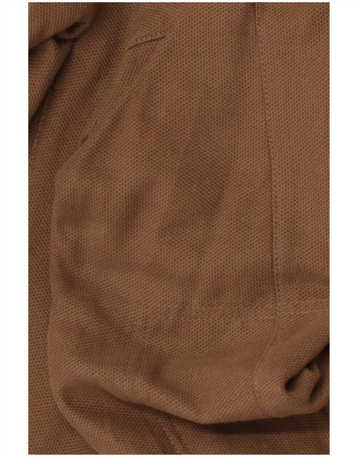 MASSIMO DUTTI Herren 3-Knopf-Blazerjacke UK 40 Große braune Baumwolle