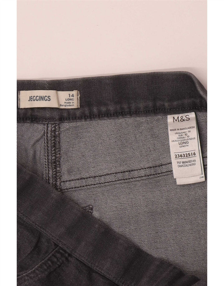 Marks & Spencer Damen Jegging-Jeans UK 14 Medium W30 L29 Graue Baumwolle
