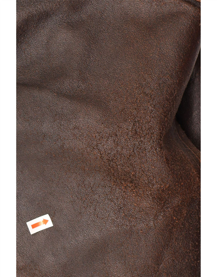 ALAN GORDON Herren Lederjacke IT 52 XL Braunes Leder