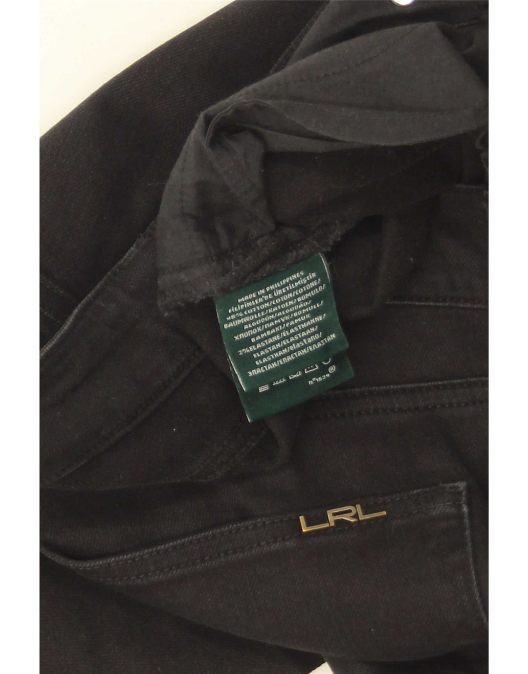 Ralph Lauren Damen Slim Jeans US 8 Medium W33 L31 Schwarze Baumwolle