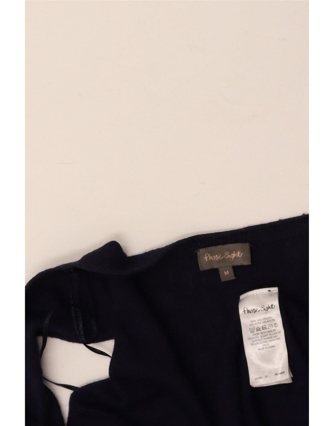 PHASE EIGHT Womens Longline Open Cardigan Sweater UK 12 Medium Navy Blue