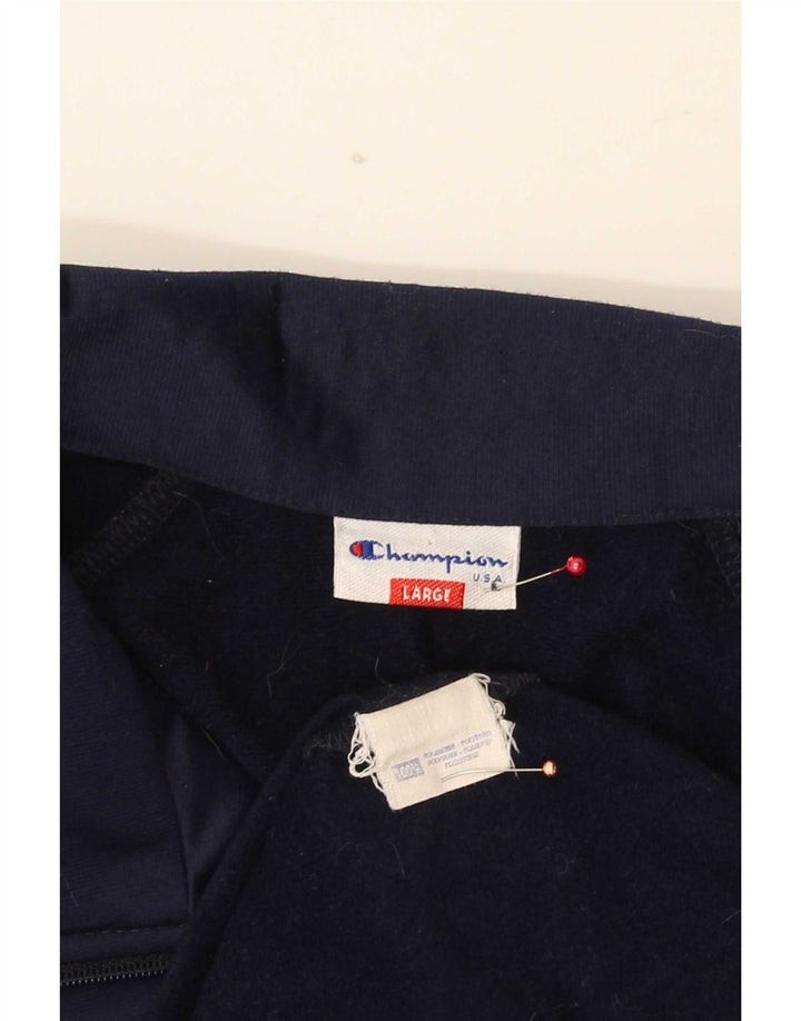 Champion Herren-Trainingsanzug-Top-Jacke, großes marineblaues Polyester