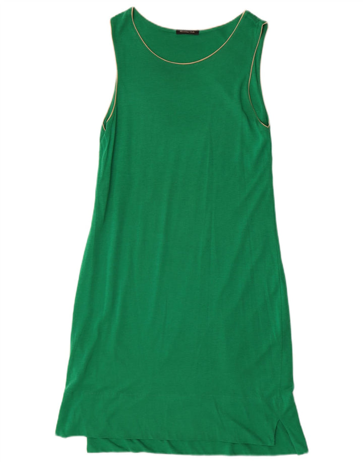 Massimo Dutti Damen ärmelloses Etuikleid, Größe S, Grün