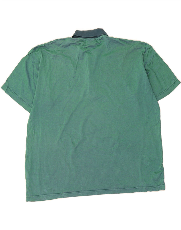 VINTAGE Mens Polo Shirt XL Green Cotton Vintage Vintage and Second-Hand Vintage from Messina Hembry 