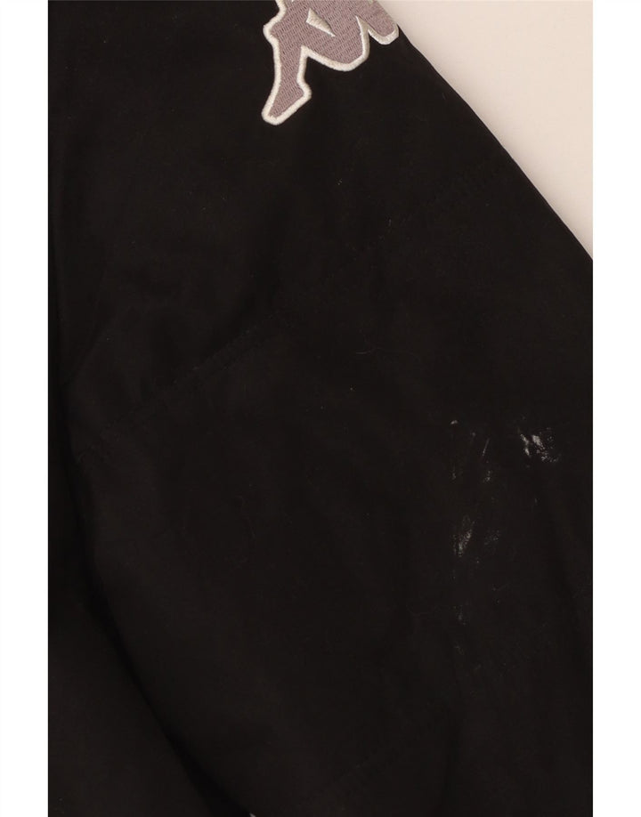 Kappa Herren Graphic Hooded Windbreaker Coat UK 38 Mittelschwarzes Polyester
