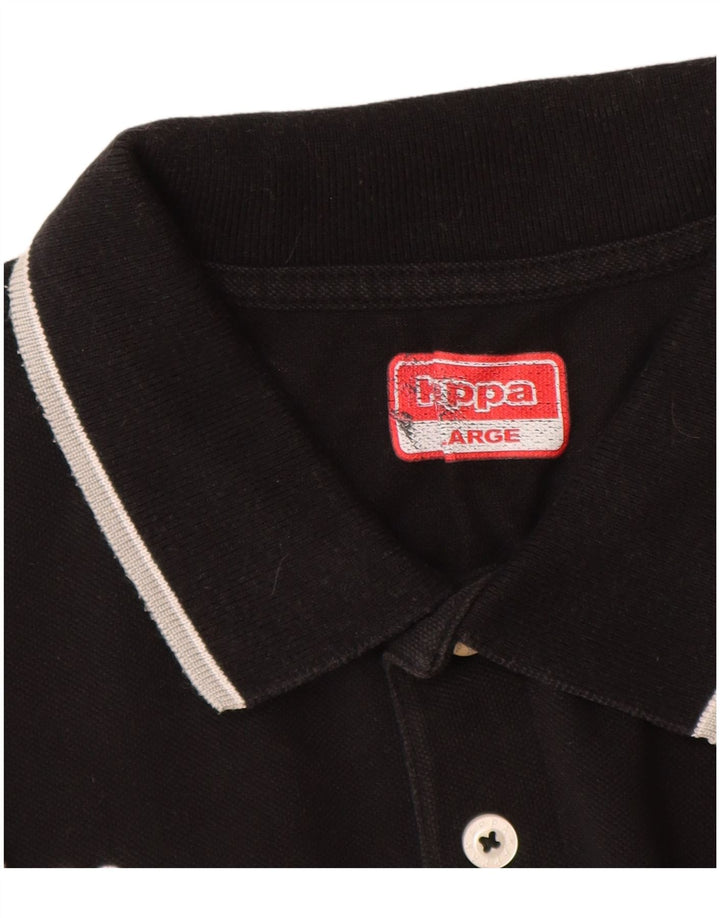 Kappa Herren Poloshirt Large Schwarz