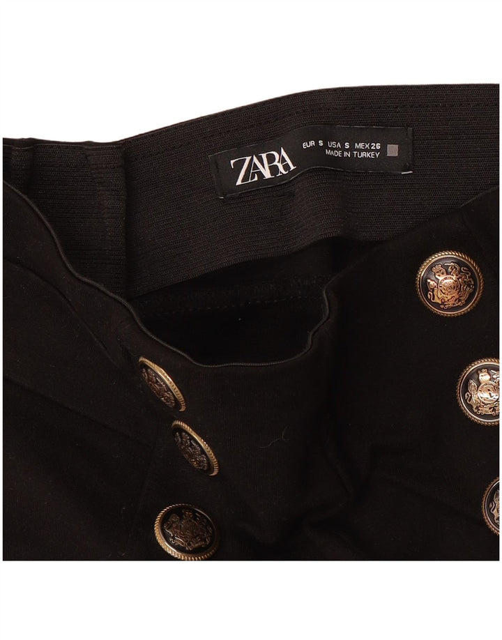 Schmale Freizeithose für Damen von Zara, Größe S, W26, L24, Schwarz