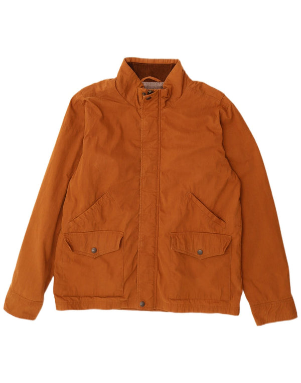 FAT FACE Herren Bomberjacke UK 40 Große braune Baumwolle