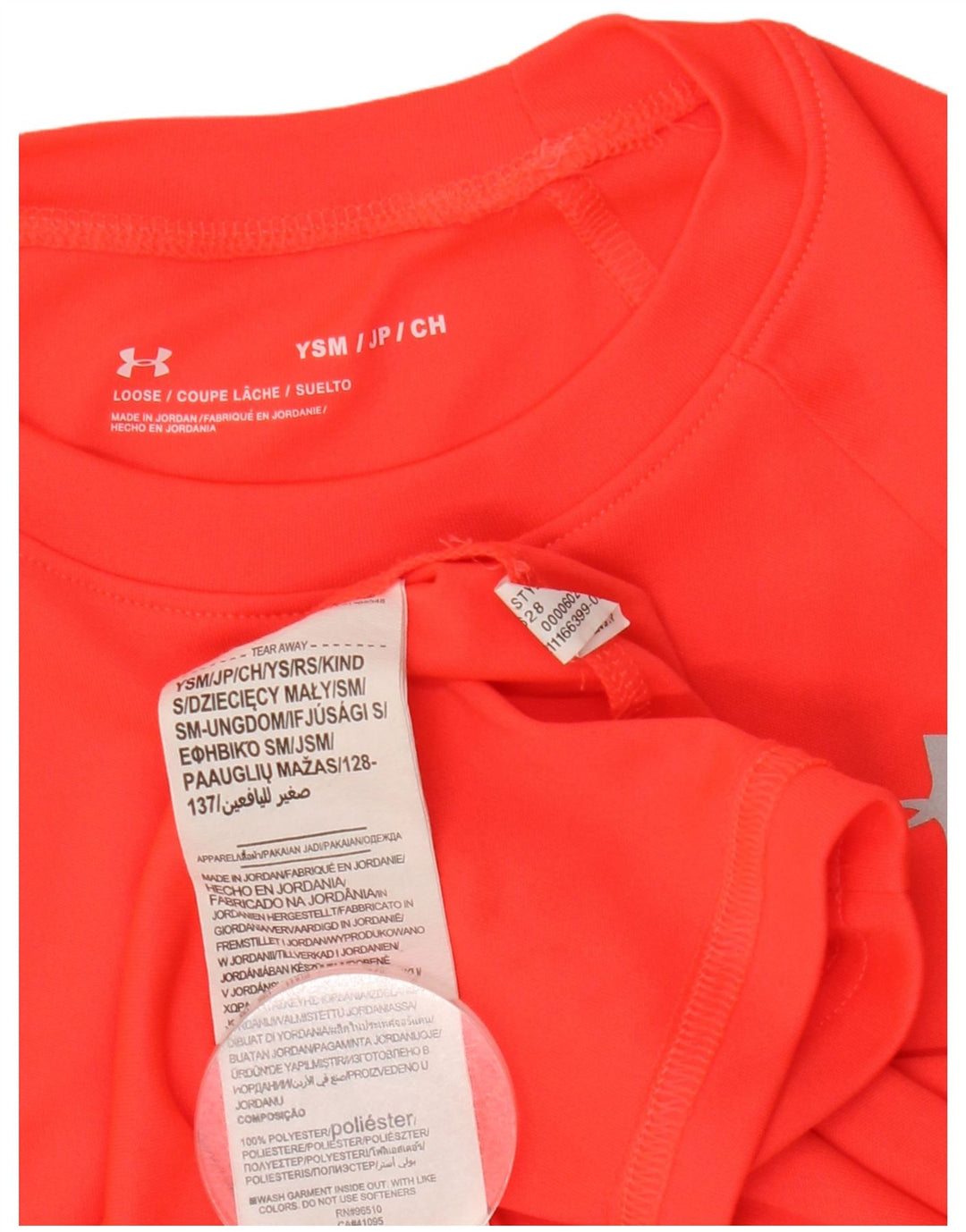 UNDER ARMOUR Mädchen-T-Shirt mit lockerer Passform und Grafik, 7–8 Jahre, Größe S, Orange