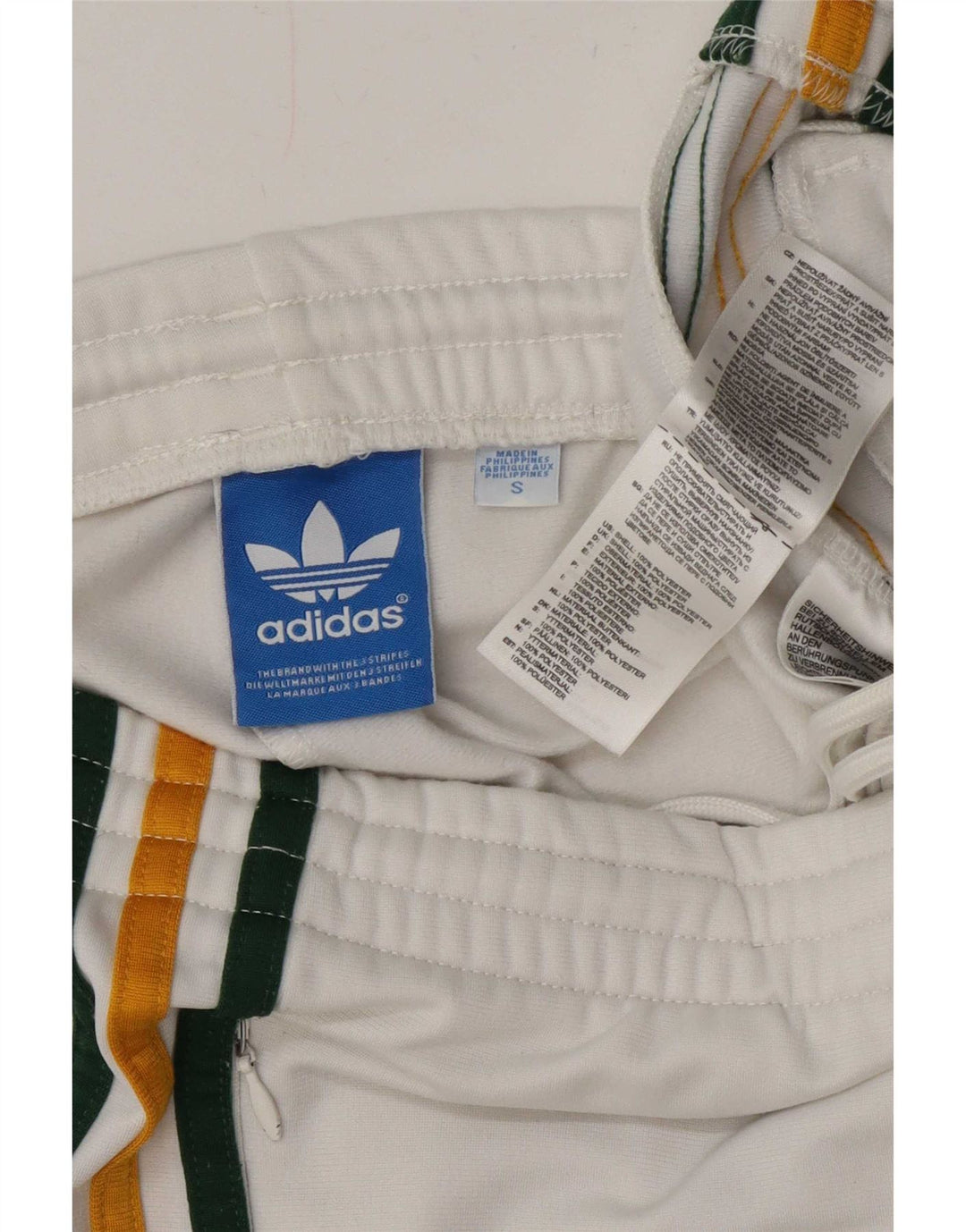 Adidas Damen Trainingshose UK 10 Small Weiß Polyester