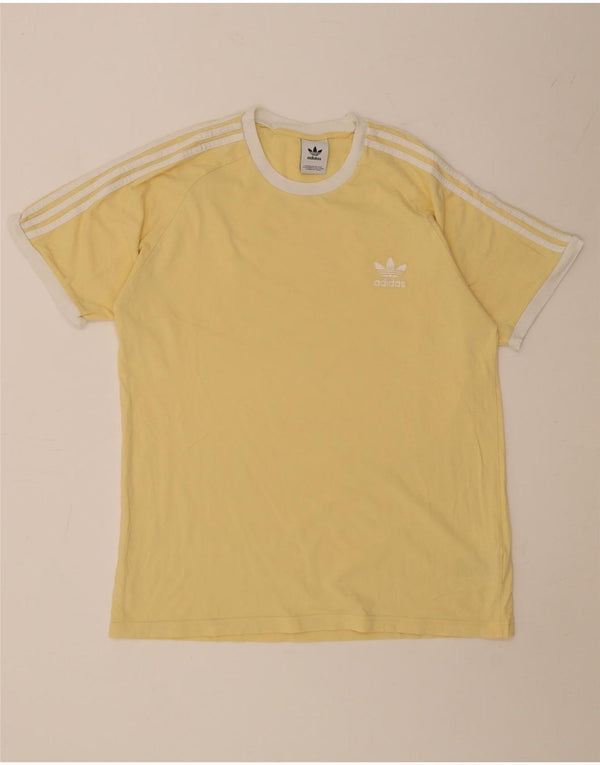 Adidas Herren T-Shirt Top Large Gelb Baumwolle