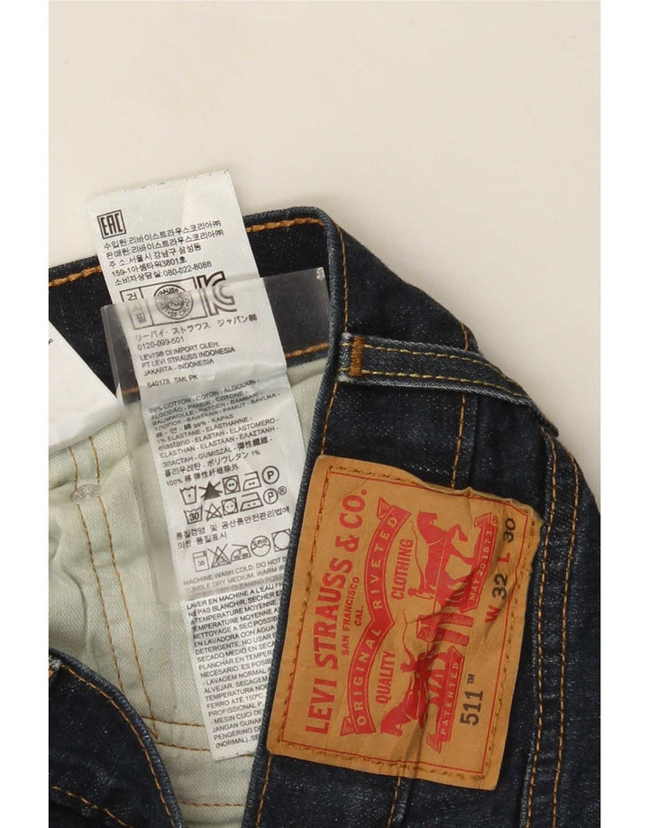 Levi's Herren 511 Slim Jeans W32 L30 Marineblau Baumwolle