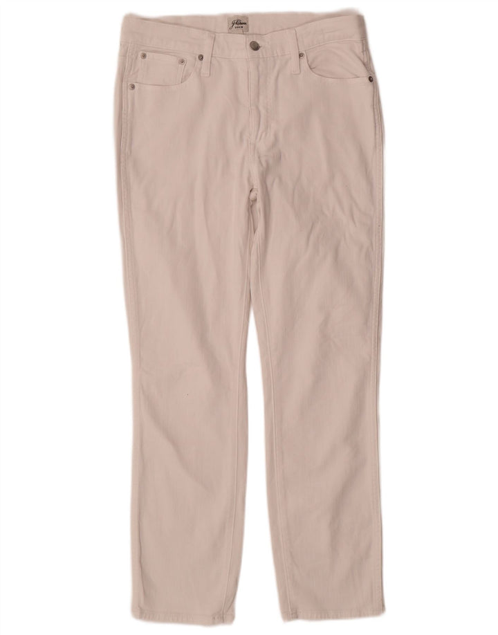 J. Crew Damen Gerade Freizeithose W29 L28 Weiß