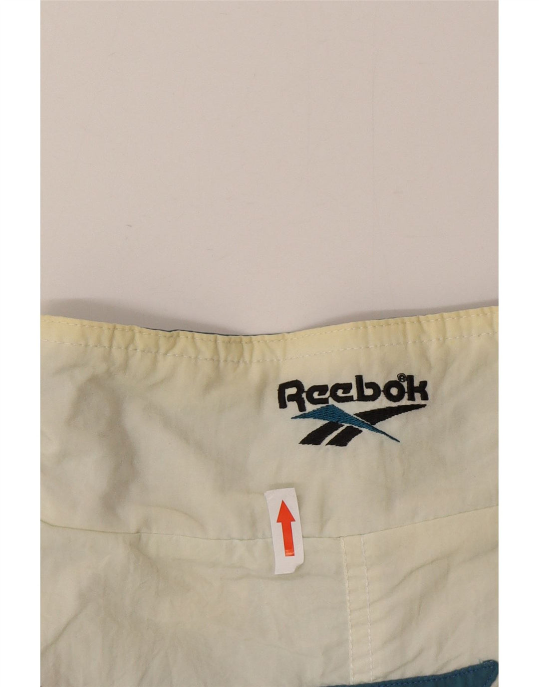 Reebok Herren-Trainingsanzug-Top-Jacke, groß, weißes Colourblock-Polyamid