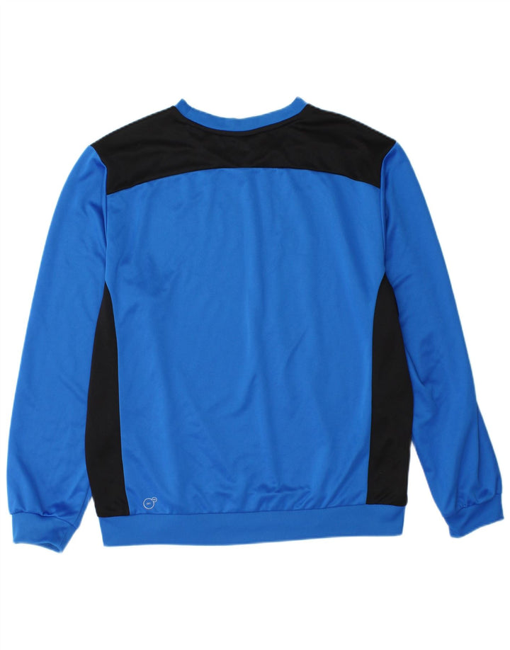 Puma Herren-Sweatshirt-Pullover, großes, blaues Farbblock-Polyester