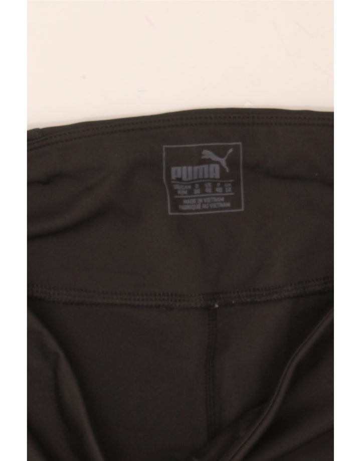 PUMA Womens Leggings UK 12 Medium Black Colourblock Polyester Vintage Puma and Second-Hand Puma from Messina Hembry 