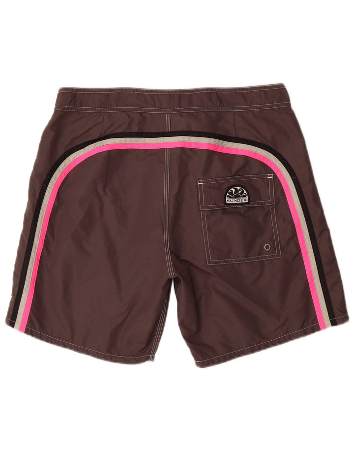 Sundek Herren-Badeshorts aus mittelgrauem Nylon