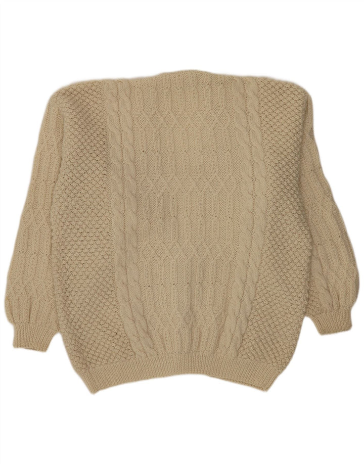 Vintage Herren Cardigan Pullover XL Off White