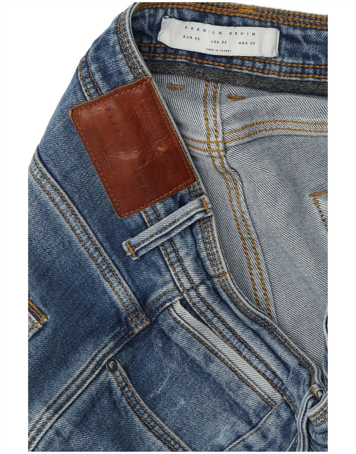 Zara Herren Slim Jeans EU 42 Large W32 L32 Blau