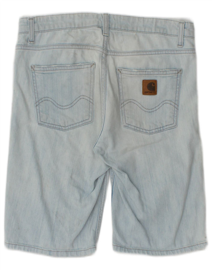 CARHARTT Damen Bermuda-Jeansshorts W27 Small Blaue Baumwolle