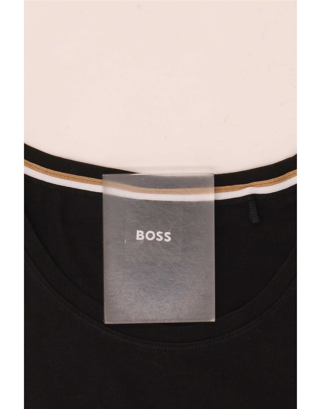 Hugo Boss Herren T-Shirt Top Medium Schwarz Baumwolle