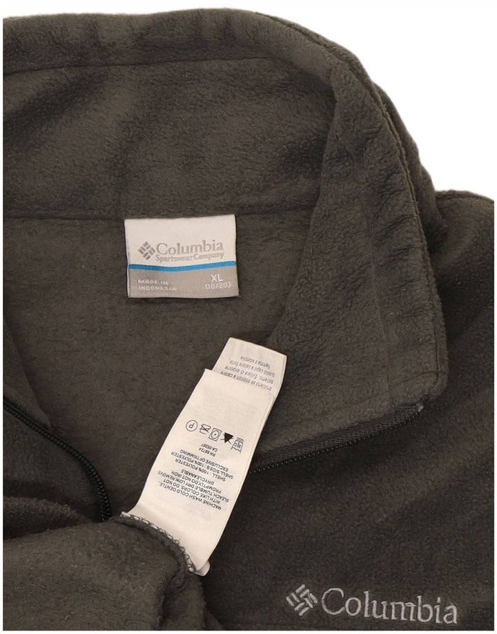 COLUMBIA Womens Fleece Jacket UK 18/20 XL Grey Polyester