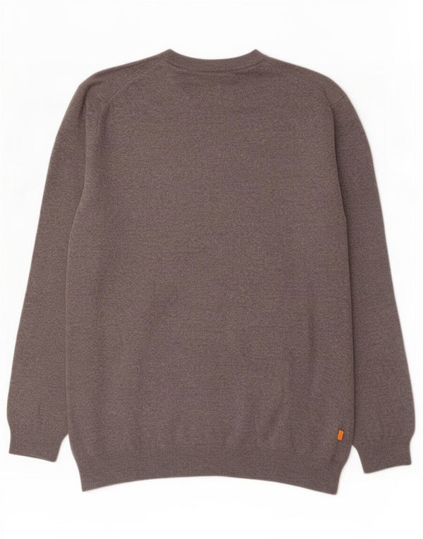 Timberland Herren-Pullover mit Rundhalsausschnitt, 2XL, graue Lammwolle