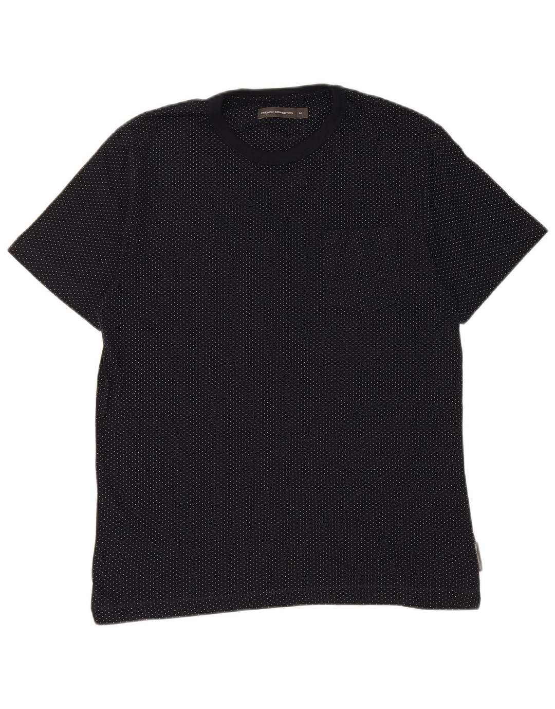 French Connection Herren-T-Shirt-Oberteil aus Baumwolle in mittlerer Marineblau-Optik