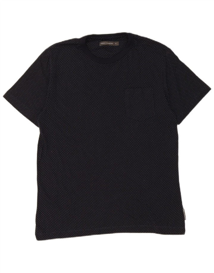 French Connection Herren-T-Shirt-Oberteil aus Baumwolle in mittlerer Marineblau-Optik