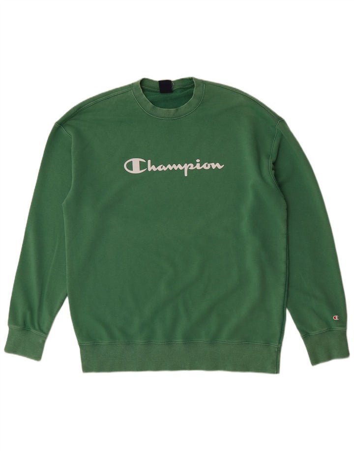 Champion Herren-Sweatshirt mit Grafik, 2XL, grüne Baumwolle
