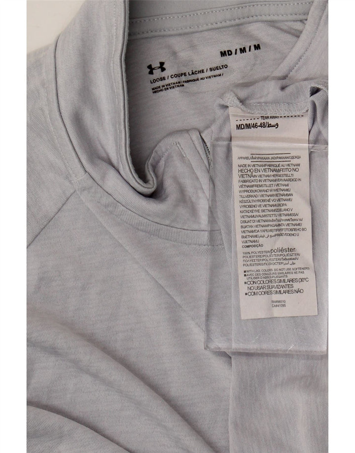 Under Armour Herren-Trainingsanzug-Oberteil mit Reißverschluss und Pullover aus mittelgrauem Polyester