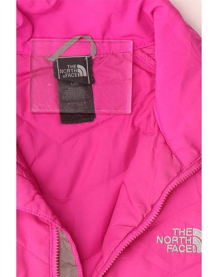 THE NORTH FACE Womens Padded Jacket UK 16 Large Pink Polyester