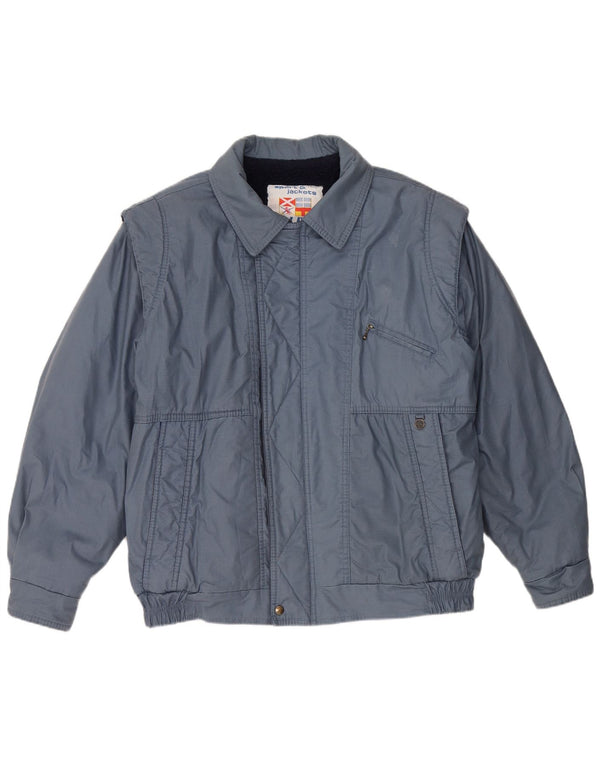 Polbot Mens Bomber Jacket UK 42 XL Blue Polyester