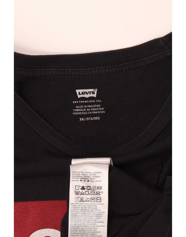 Levi's Herren-T-Shirt mit Grafik, 3XL, schwarze Baumwolle