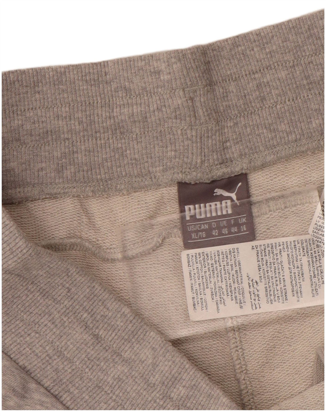 PUMA Womens Sport Shorts UK 16 Large Grey Cotton