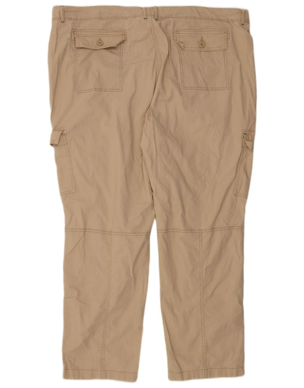 L.L.BEAN Damen Gerade Cargohose US 22 3XL W44 L30 Beige Baumwolle