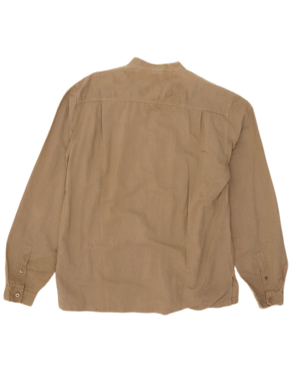Gas Herrenhemd Large Beige Rayon