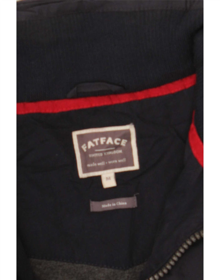 Fat Face Herren-Bomberjacke mit Kapuze, UK 38, Mittelmarineblau, Polyester