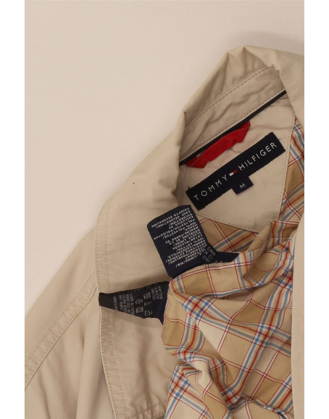 Tommy Hilfiger Herren Bomberjacke UK 38 Mittelbeige Baumwolle
