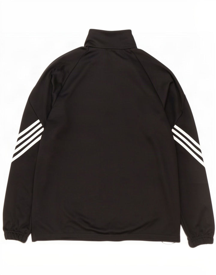 Adidas Herren Climalite Zip Neck Pullover Trainingsanzug Top Large Schwarz Polyester