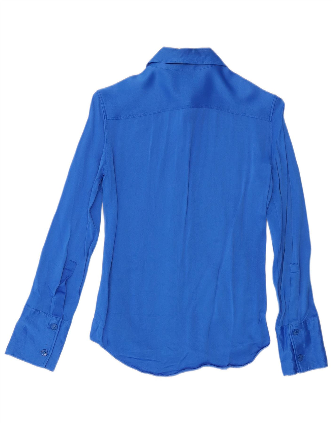 Zara Damen Hemd UK 6 XS Blaue Viskose