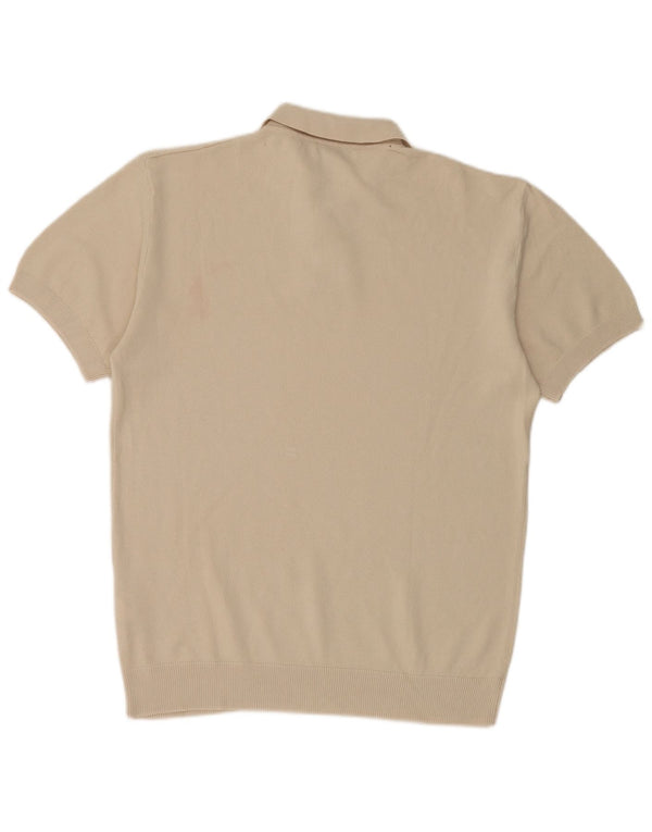 Zara Herren Kurzarm-Polo-Pullover aus mittelbeiger Baumwolle
