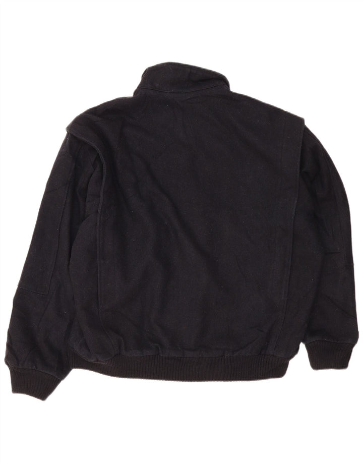 Carrera Herren Bomberjacke UK 40 Große marineblaue Wolle