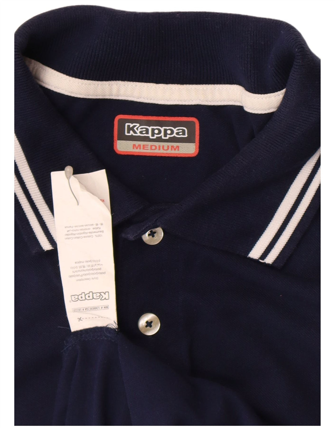 Kappa Herren-Poloshirt aus mittelblauer, gestreifter Baumwolle