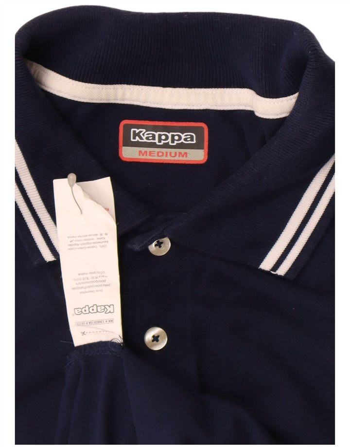Kappa Herren-Poloshirt aus mittelblauer, gestreifter Baumwolle