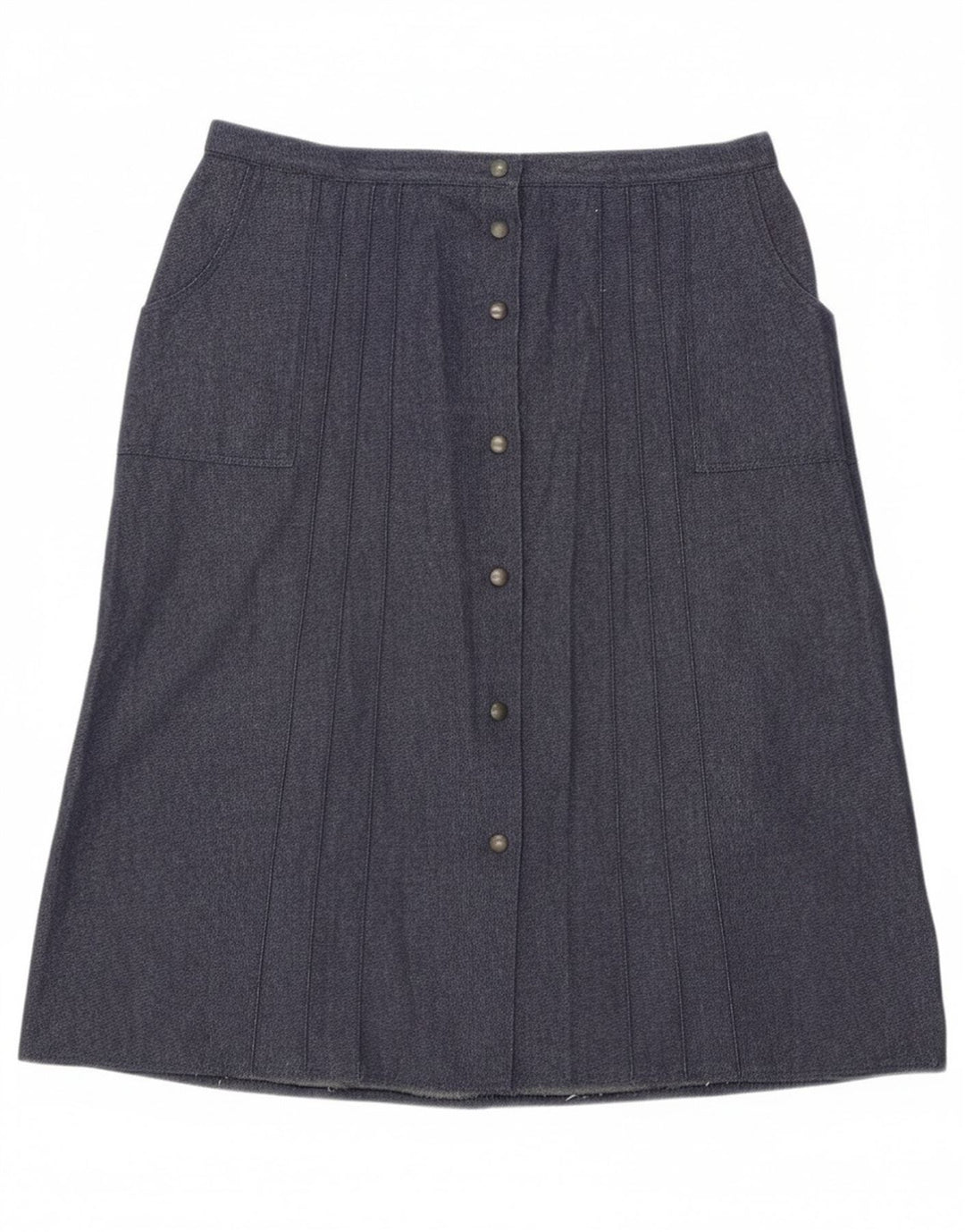 Vintage Damen A-Linie Rock W34 Groß Blau