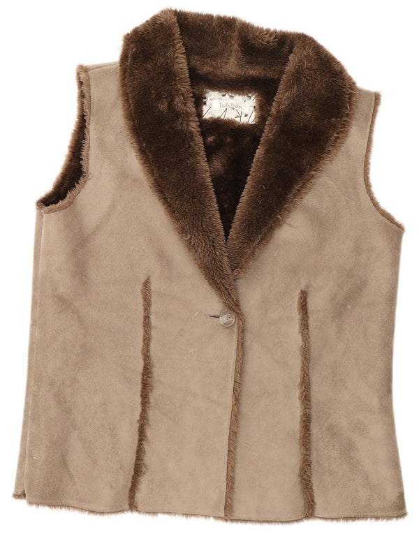 Tulchan Damen Sherpa-Gilet UK 14 Large Grau Polyester